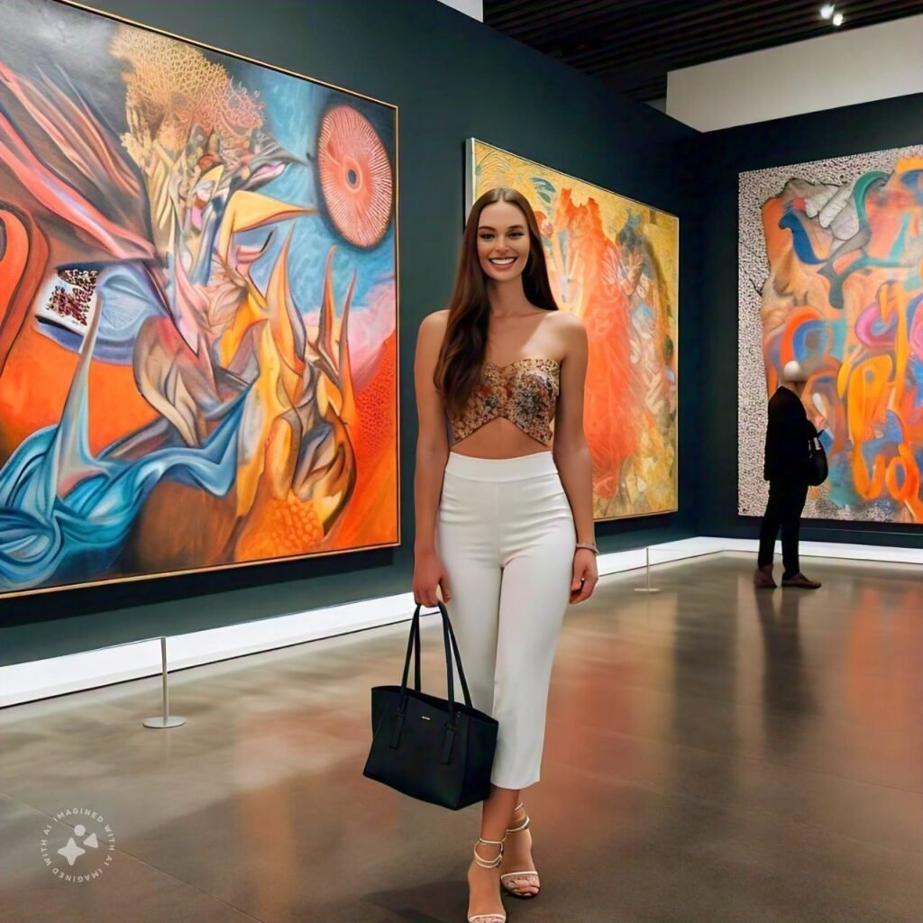 woman in Art Exhibition