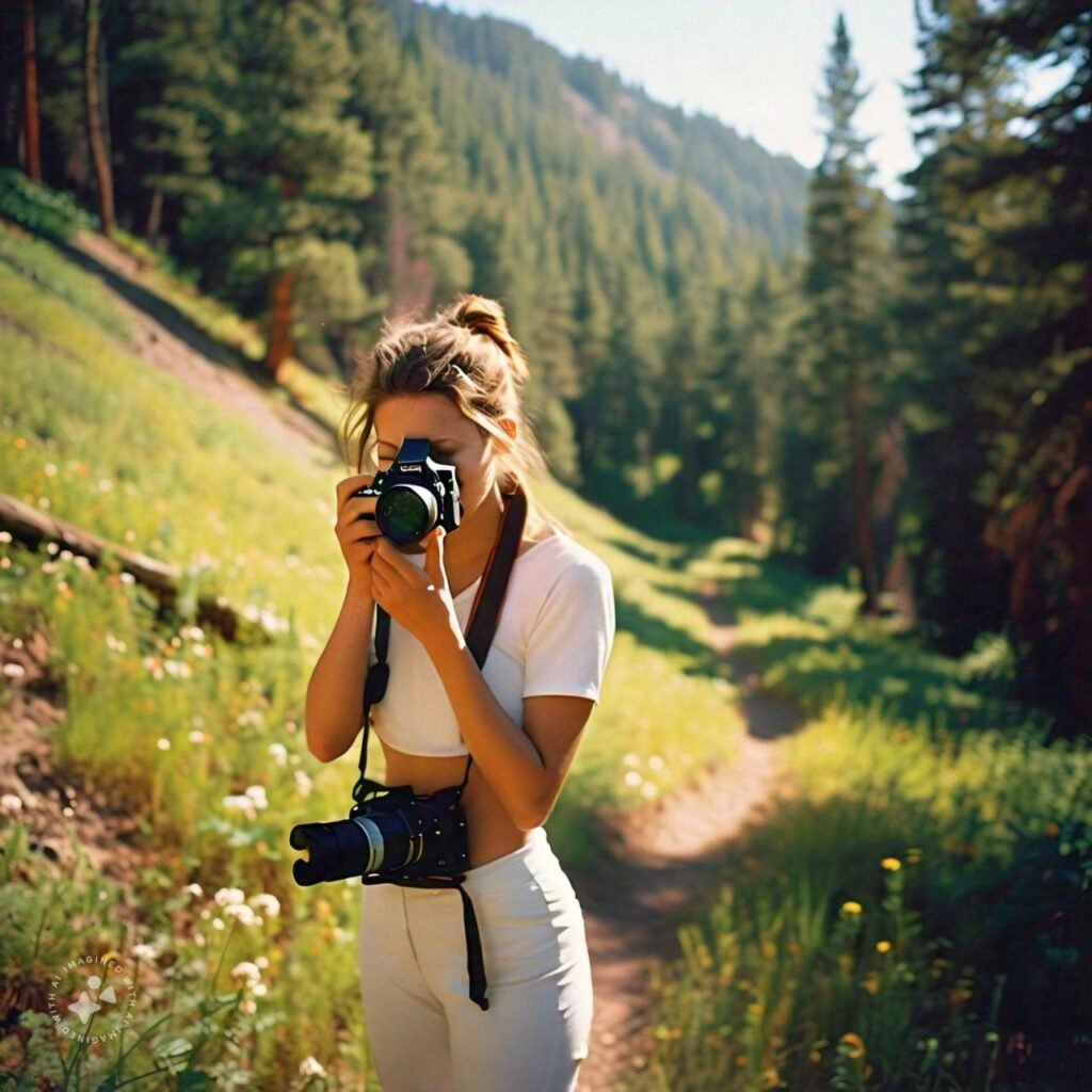 Woman in Red Feather Lakes