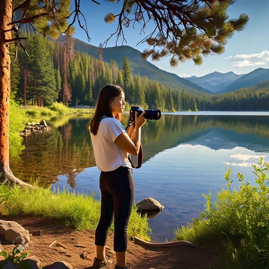 Woman in Red Feather Lakes