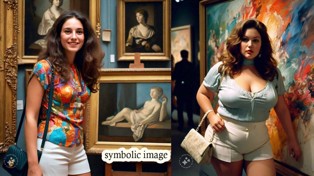 woman in Art Exhibition