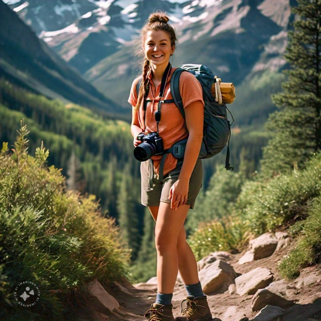 woman in Flatirons 